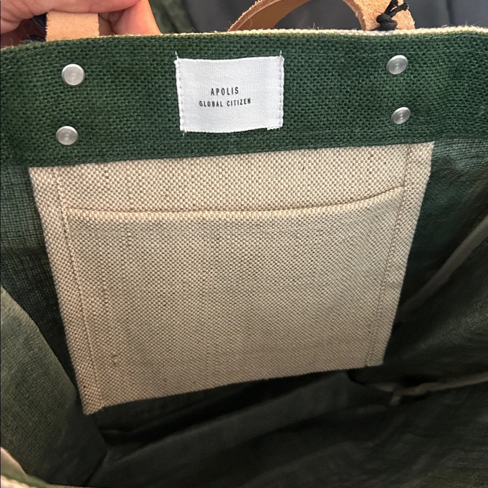 Green and Tan Tote Bag - Picture 8 of 9